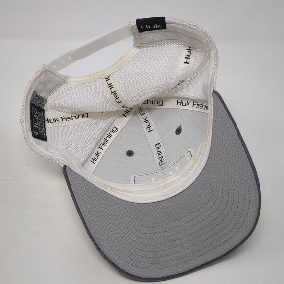 Huk Snapback Mesh Back Trucker Hat Gray One Size Colorblock Outdoor - Picture 7 of 9